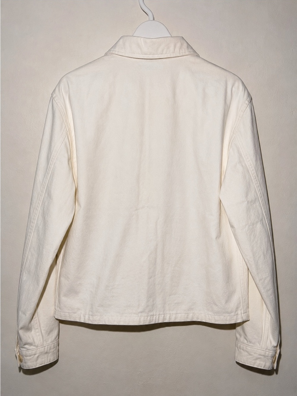 Prada White Zip-Up Men's White Denim Blouson Jacket Small RFID - Picture 5 of 6